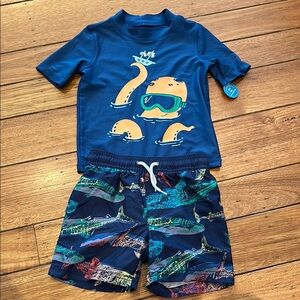 Carter’s BRAND NEW Kids Swim Set - Blue Shark Design - 3T